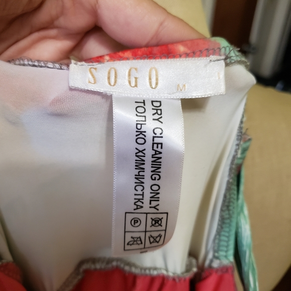 Maxi orange dress size M or USA 6-8 - Picture 8 of 8